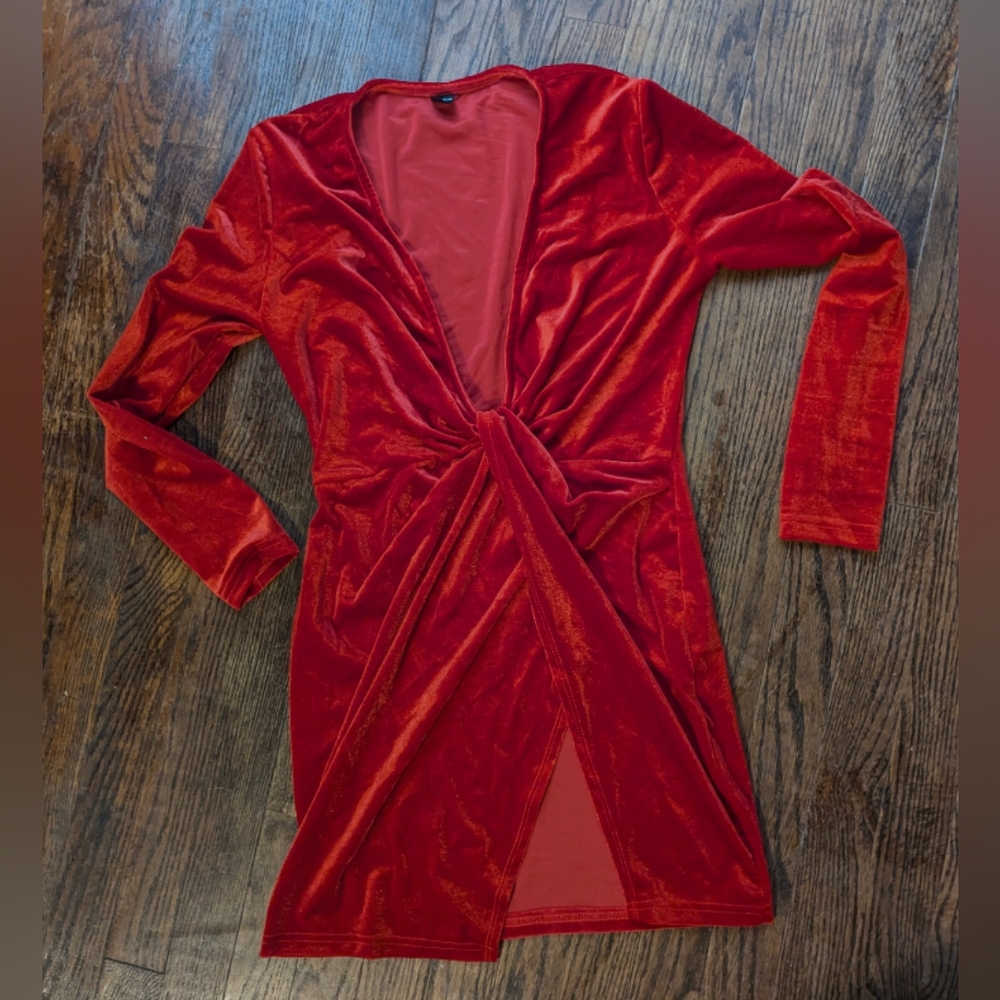 Little red velvet dress
